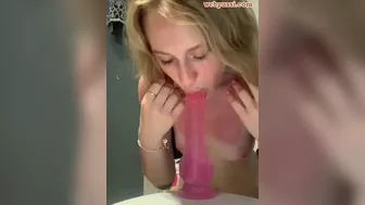 Likachkaa aka LiiBaby dildo broadcast with a white beauty