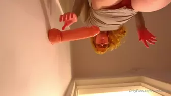 KimsaTrans onlyfans Busty blonde MILF caresses juicy cunt