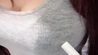janielin onlyfans Sexy brown hair caresses shaved holes