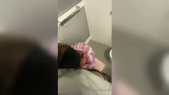 Jasmine aka jasmineskii onlyfans Black-haired young lady in stockings masturbates her shaved pussy