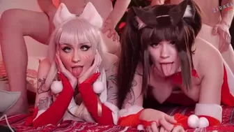 Zirael Rem and cherry_acid vanilla and chocola foursome sex