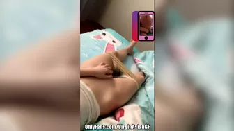 Virgin Asian GFsub aka virginasiangfsub onlyfans   playing with her pussy