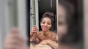Erotic Medusa aka ruhhvxo onlyfans Blonde takes off her stockings and daubs