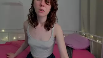 curly_ginny chaturbate Shy Babe Shows Shaved Cunt