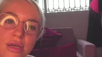 xtina  caresses the clit with a toy