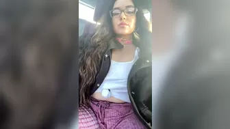 Victorya Xo aka victoryaxo onlyfans busty couch in stockings pulls pussy