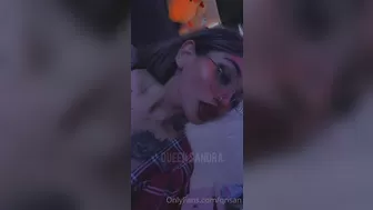 Queen Sandra aka Qnsan onlyfans petite hottie passionately jerks off her cunt
