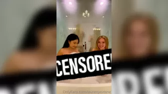 Lauren Jasmine aka laurenjasmine onlyfans  playing with her big tits