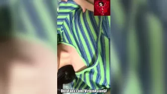 Virgin Asian GFsub aka virginasiangfsub onlyfans nude chick posing on the couch